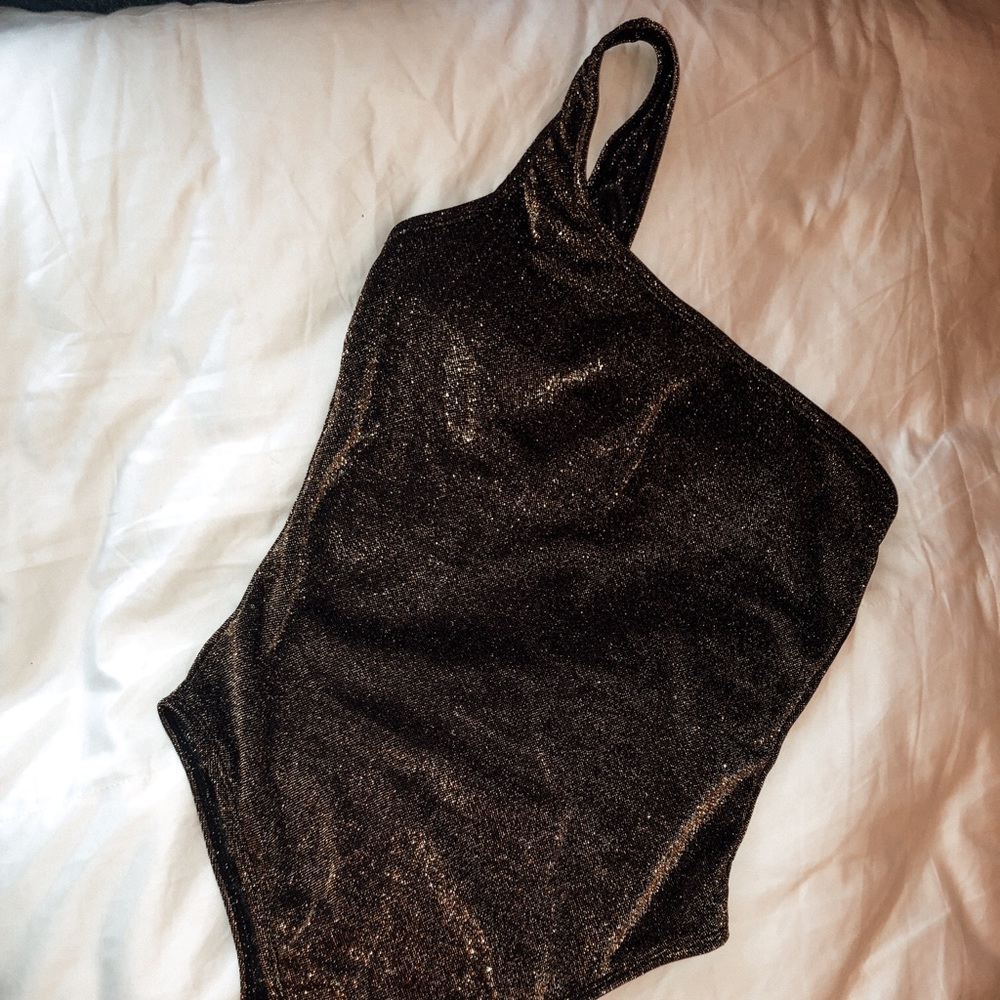 One shoulder body suit